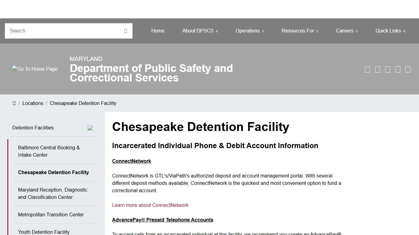 DPSCS - Chesapeake Detention Facility
